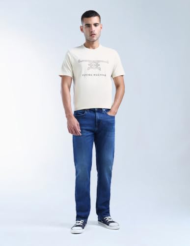 Image of Flying Machine Men's Regular Fit T-Shirt | Printed | Tshirt for Man
