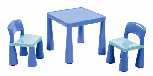 Liberty House - Juego de Mesa y 2 sillas Infantiles, Cloro Azul