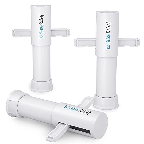 Memine EZ Bites Relief, 3 Pack, Itch Relief Suction Tool, Vacuum Venom Extractor, Bee Sting Tool-Bites Relief, Remover for Itch and Swell, Instant Itch Relief, Reduce Itch & Swell, Kid Friendly, White