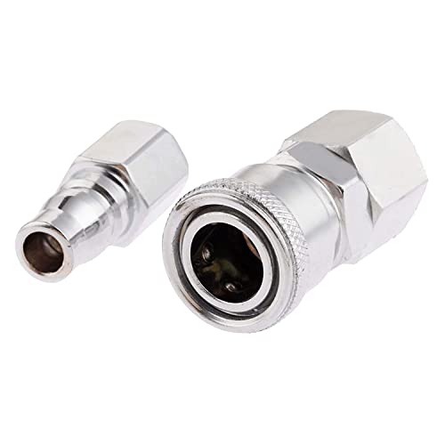 Image of (QRC) Pneumatic Fittings Air Line Hose Compressor Connector Quick Release Coupler Air Line Fittings for Air Line Hose (SF20 + PF20)