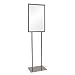 Manne-King Bulletin Poster Sign Holder with Flat Base, 14 x 22-Inches, Chrome (BH22)