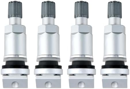 Clamp-in Valve Stem for TPMS Tyre Pressure Monitoring System, 4Pcs Pressure Monitoring Sensor Valve Stems Replacements Anti-Explosion Tire Valve Stem Tool for Cars