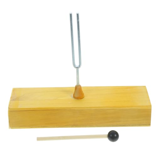 YARNOW 1Pc Tuning Fork with Wooden Resonance Box for Acoustics Vibration Testing and Teaching Educational Instrument Tuner for Sound Experimentation and Learning