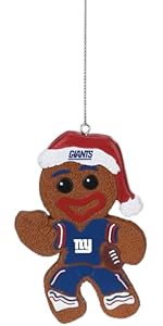 Forever Collectibles Schneemänner-Ornament New York Giants – 3 Schneemänner Auf Schlitten, Offiziell Lizenziert