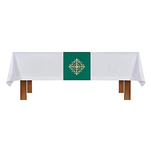 Christian Brands J0943WGR Altar Frontal and Holy Trinity Cross Overlay Cloth, Set of 2