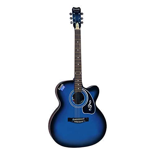 Image of Ketostics Venus Special Cutaway Rosewood 41 Inch Givson Acoustic Guitar Kit with Bag, Rhythm String Set, Strap and 5 Plectrums, (Blue)