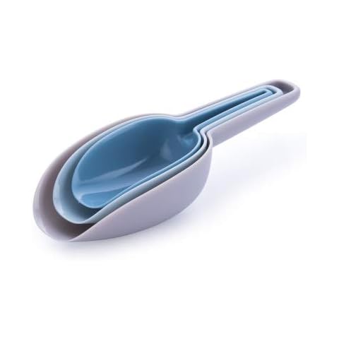 Pet Food Scoop, Sweet Candy Scoop, Flour Cereal Dry Food Scoop, Ice Scoop, Measuring Spoon Set, Plastic Handy Scoop Nesting Design (3 in 1) Various Size 3/4/5oz Cover