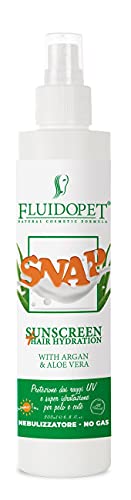 Fluidopet - Snap Sunscreen + Hair Hydration - Protection contre les rayons UV et Super hydratation pour les poils et la peau de 200 ml.