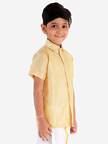Image of VASTRAMAY Boy's Silk Blend Classic Shirt