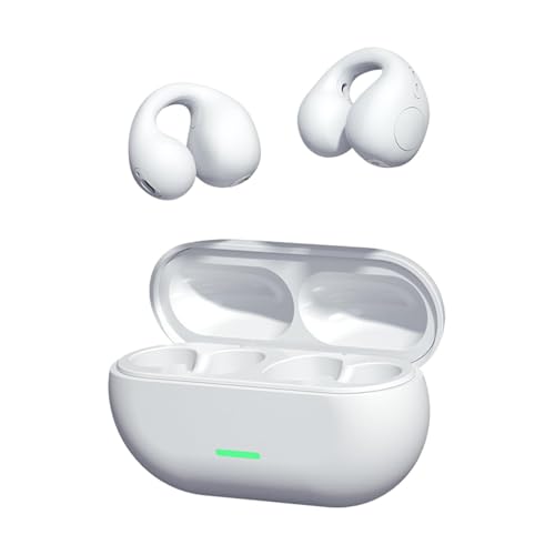 Auriculares de oreja abierta con clip - Auriculares inalámbricos con conducción ósea | Auriculares de conducción resistentes al sudor para deportes, entrenamiento, ciclismo, correr, camping,