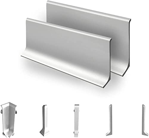 KARAT Plinthe en Aluminium KWS 606 - Protection des Angles et Bords - Baguette de Finition résistante - Joints de Carrelage - 1 pièce de profilé Longueur...