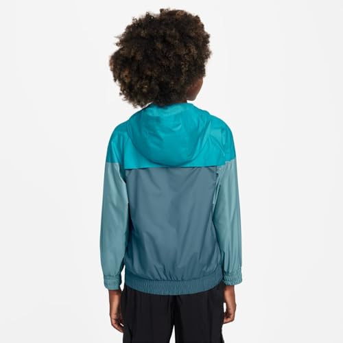 Nike Unisex Kinder Sportswear Windrunner Mit Kapuze Für Ältere Repel-Jacke, Dusty Cactus/Smokey Blue/White, 8-9 Jahre EU