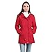 YYNUDA Wintermantel Damen Warm Gefüttert Winter Parka Mittellang Winterjacke Winterparka mit Fellkapuze Dicke Coat Große Größen #337 Rot XXL