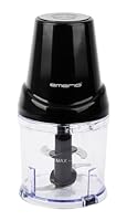 EMERIO Zerkleinerer mit 500ml Behältervolumen starker 400W - DC Motor elektrischer Multizerkleinerer 4 Klingen aus Edelstahl zum Zerkleinern von zum Beispiel Fleisch, Zwiebeln, Obst, Gemüse