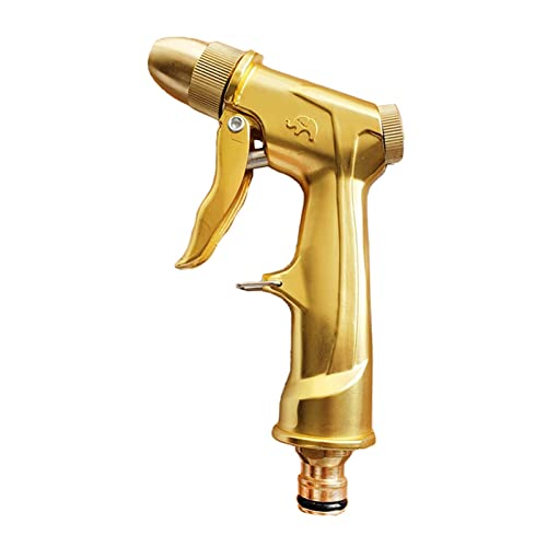 Pistola de agua de alta presión Boquilla ajustable de metal Jardinería Riego Manguera de lavado de autos Pistola de agua Pulverizador de latón Venta directa Pistola de agua de alta presión (Color : Y