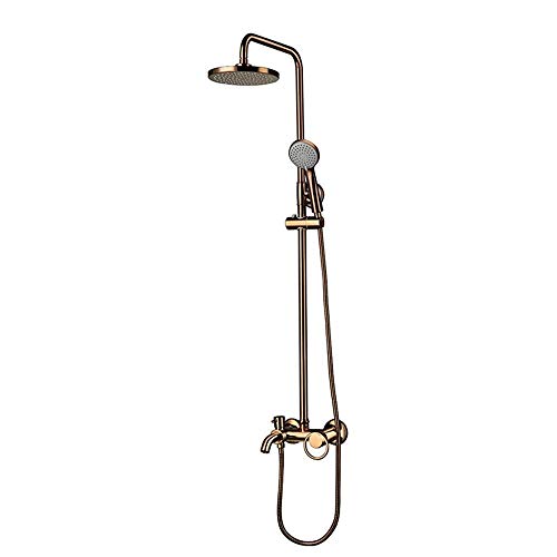 Ensemble de douche en bronze avec mitigeur rétro et finitions luxe