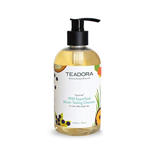 Teadora Wild Superfood Multi Tasking Cleanser, Vegan Skincare, Natural and Organic Rainforest Superfruits Naturally Hydrates, Rich in Vitamins, Oleic and Fatty Acids Helps Promote Skin Health.