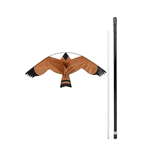 ZYLEDW Garden Bird Repellent Kite Set, Bird Scarer Repeller Defender Falcon Kite for Outdoor Garden Farm Yard Decoration with Extendable Pole-7M