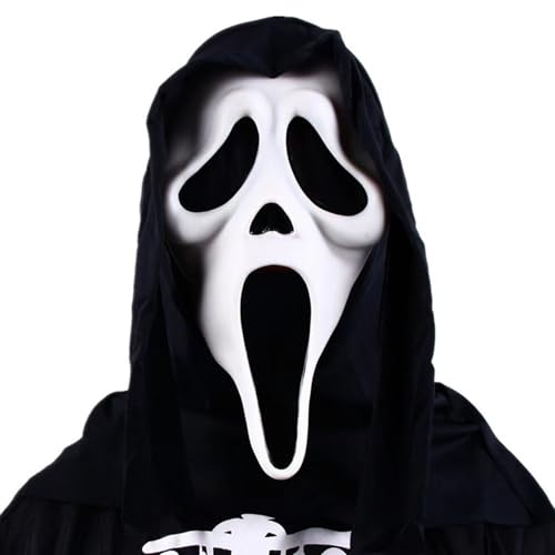 YALiya Máscaras de Halloween, máscaras de fantasmas, Maske Halloween Party, máscaras de películas de medo para crianças e adultos, de fantasmas de látex para festas temáticos e jogos de RPG