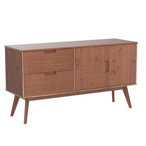 Balcao Aparador Buffet Madeira 2 Portas 2 Gavetas Tivoli