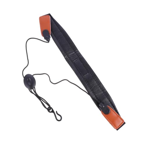 OFFSCH Saxophone Shoulder Strap Adjustable Black Neck Strap for Alto Tenor Saxophone Comfortable Design with Hook for Beginners and Professionals