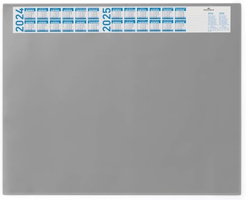 Durable Schreibunterlage mit Kalender, grau, 650 x 520 mm