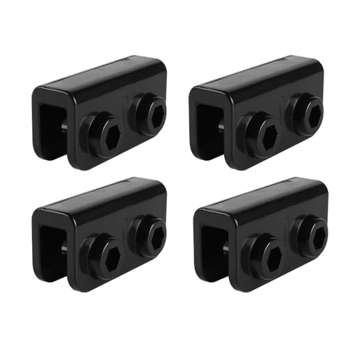 Tiardey 4-teiliges Ersatzverbindungsstück für Pop-Up-Pavillons, Zeltzubehör, Kunststoff, rechtwinkliger 2-Wege-Winkelverbinder, rechteckiges Halterungsset, ABS-Material