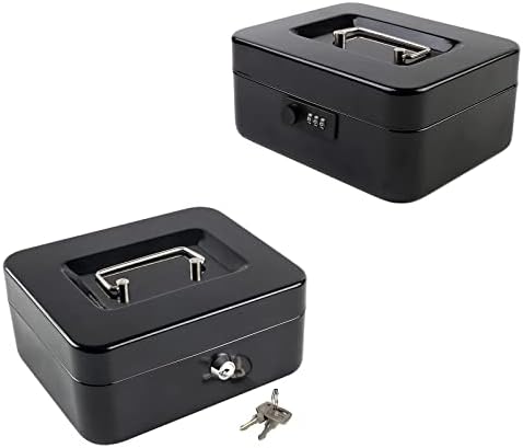 KYODOLED Large Cash Box With Combination Lock,Money Box With Cash Tray - View #4