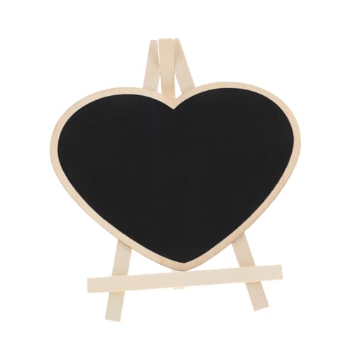 GETAJGHSD 1個 縦型黒板 ミニ黒板看板 小さな看板がぶら下がっています 用磁気イーゼルボード メッセージボード 小さなホワイトボード 磁気紙 木の スタンド付き 木製のサムネイル