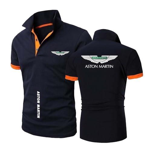 TGFQINAM Camisetas Polo para Hombre Camisetas De Manga Corta para A.s.t.o.n M.a.r.ti.n Camisetas con Cuello Ropa De Rugby Botones Camisetas Lisas De Media -SLanS+ChengS||XS