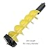 Zunate Ice Auger Drill Bit - 6in Diameter 2-Blade for Deep Ice Fishing with Locator, Yellow