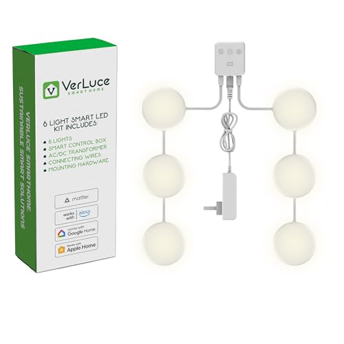 Image of 6 Puck Kit - Super Bright Wide Angle Light Spread - Smart Under Cabinet Lighting - 2700K-6500K - 95 CRI - WWA - Works With Alexa, Google, Apple - Matter Certified - Plug-In - Hands-Free Control Box