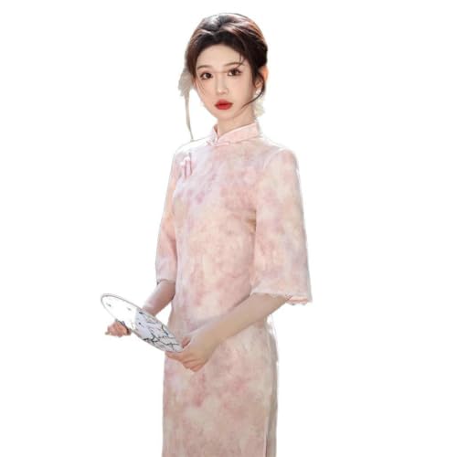 Robe Cheongsam coupe ajustée confortable et non transparente - 5