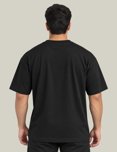 Image of Oversized T-Shirt for Men, 240 GSM Pure Cotton, Round Neck