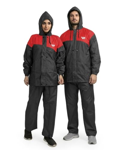 Image of Ranger Unisex 1 Set Rain Suit with Hooded Jacket & Trouser | TPU Coated Bike Riding Wear with Seam Sealed Protection