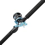 Penn 6'6' Warfare Level Wind Fishing Rod and Reel Conventional Combo, 1-Piece Tubular Fiberglass Fishing Rod with 20 Reel, Durable, Break Resistant and Lightweight