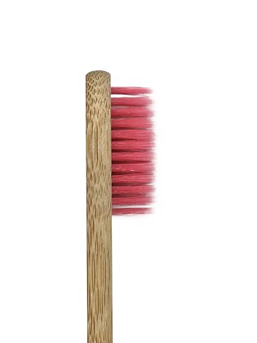 Crust Care Biologisch abbaubare Bambus-Zahnbürste, Familienpackung (5er-Pack) mit farbigen Borsten, einzeln verpackt + 1 Zungenreiniger aus Bambus – Mundpflege-Set – Bild 6