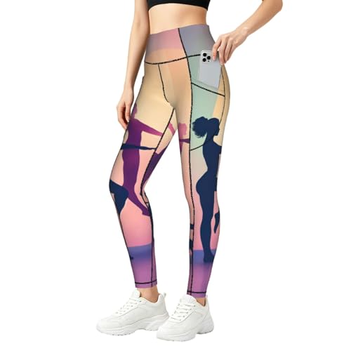 Leggings de gimnasia con bolsillos de mujer ropa elástica de entrenamiento