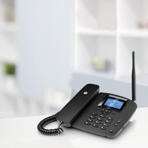 Téléphone fixe sans fil FW200L Motorola noir avec carte SIM 2G GSM quadri-bande - 6