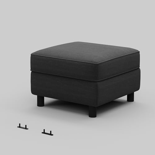 Belffin Modular Sofa Storage Ottoman Module Square Seat Cube Foot Stool Dark Grey 1 Ottoman Seat Dark Grey