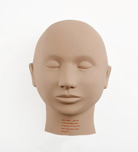 Charlene® Erasable Makeup Mask for Makeup Training and Practicing (Closed-Eye, Tan)
