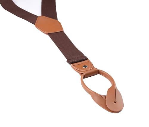 Image of Suspenders for Men Button End Adjustable Y-Back Elastic 47 Inches