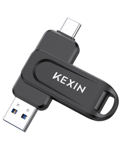 KEXIN Chiavetta USB 3.0 128GB Chiavetta USB C 128 GB Pendrive OTG Pennetta Girevole Doppia Memoria...