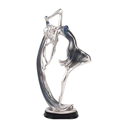 Décoration vin coffret avec statuette de danseuse moderne bleue