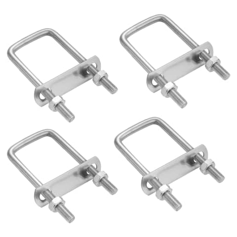 Stainless Steel Square U-Bolt with Nuts and Plate Cover