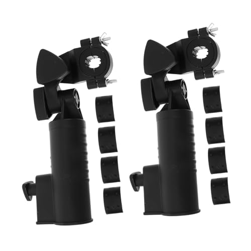 SUPVOX 2個ゴルフカート用傘ホルダー プラスチック製クランプ式 傘立て取り付け用ブラケット 雨天 晴天対応 耐候性素材 軽量設計 ゴルフト