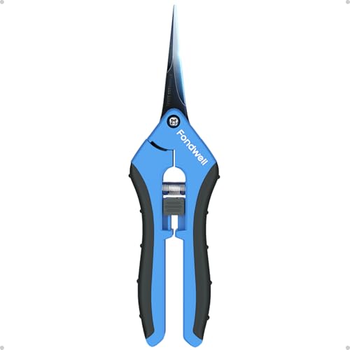 Fondwell 6.5 Trimming Scissors Garden Snips: Small Pruning Shears with Non-Stick Sharp Blade - Ideal for Precise Cutting and Shaping