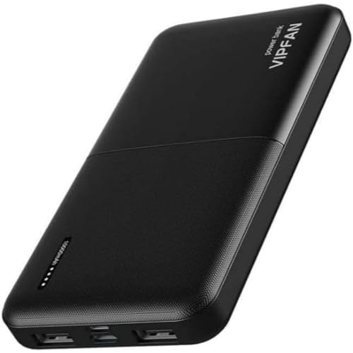 Powerbank Vipfan Ultra-Thin F04 10000mAh, 2x USB (black)