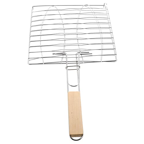 Happyyami Grill Basket Grilling Basket Fish Grilling Rack Clip Style Grill Heavy Duty Bbq Tool for Camping