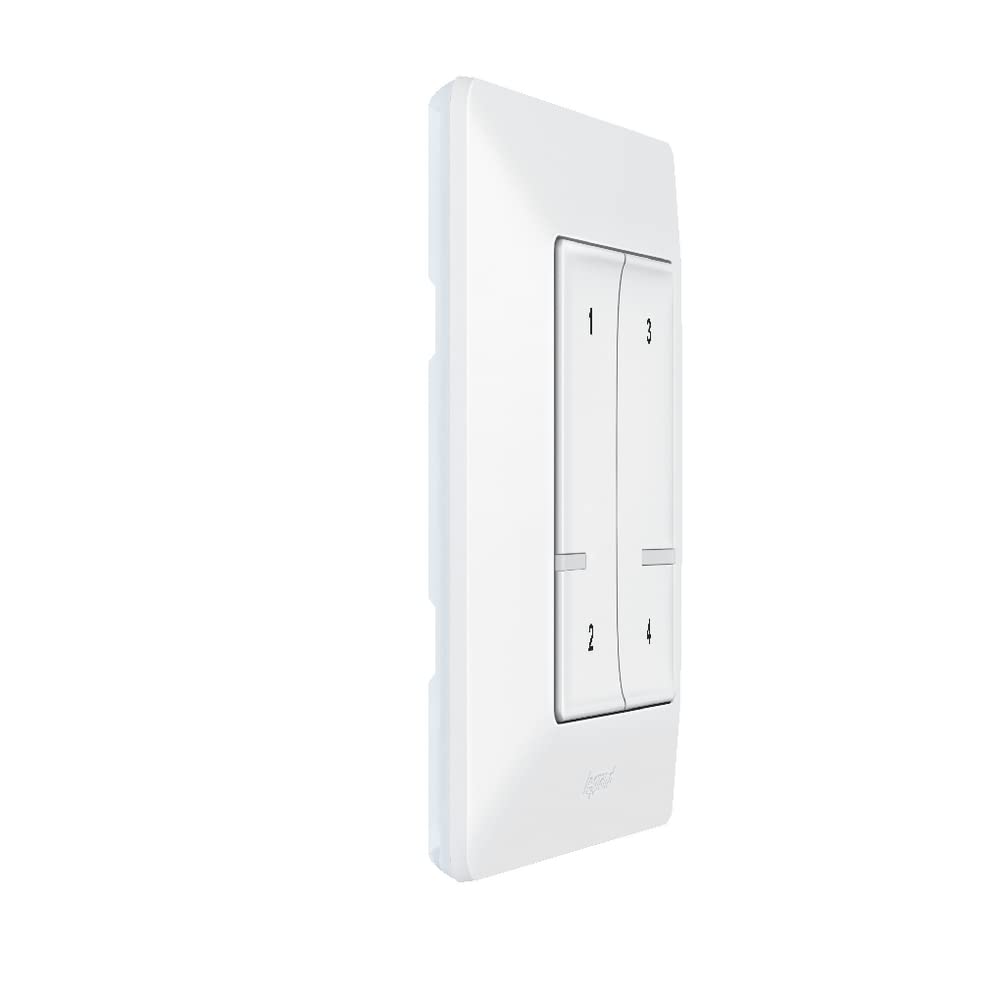 LEGRAND, Valena Life with Netatmo 752168 przełącznik sceny z 4 przyciskami, sterowanie radiowe, sterowanie lokalne lub za pomocą aplikacji lub asystenta głosowego (Alexa, Siri, ..), wskaźnik baterii